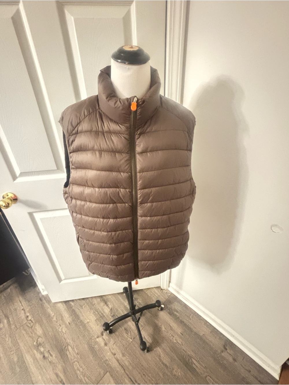 Save the Duck Men’s Brown Quilted Puffer Vest - Lightweight Insulated Layer